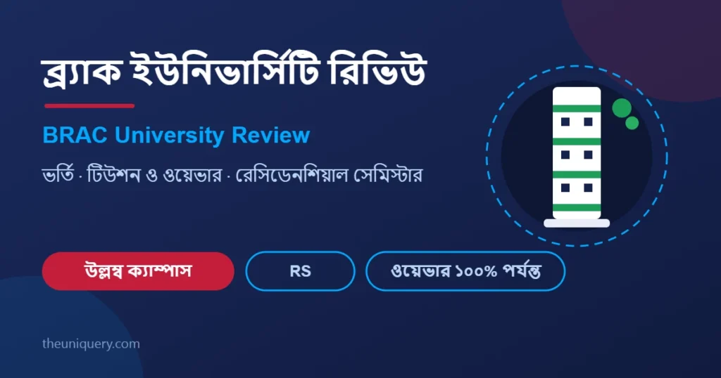 ব্র্যাক ইউনিভার্সিটি (BRAC University) রিভিউ: ভর্তি, টিউশন ফি ও রেসিডেনশিয়াল সেমিস্টার গাইড