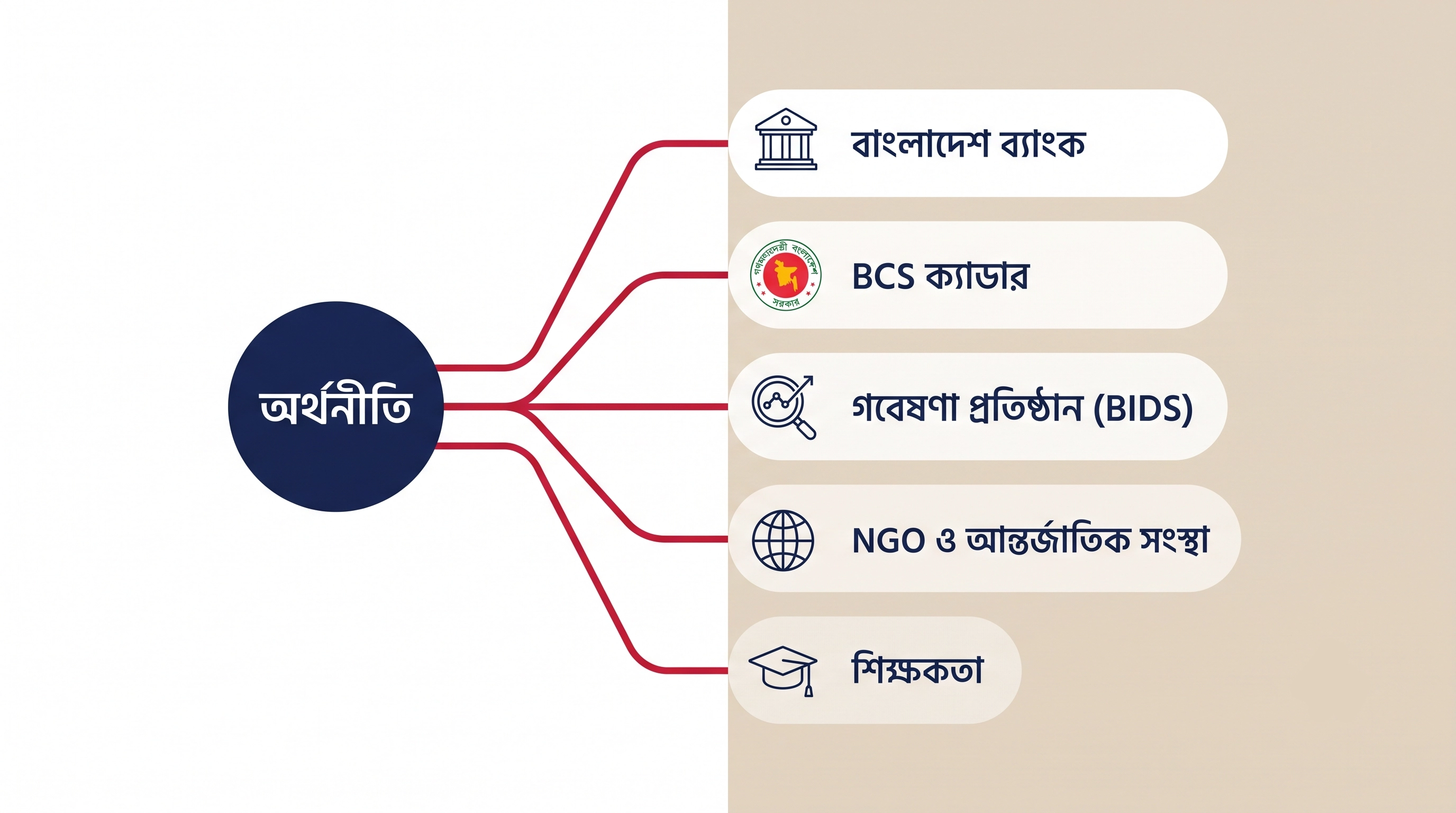 অর্থনীতি পড়ে যেসব ক্যারিয়ার পথ খোলা থাকে তার ইনফোগ্রাফিক
