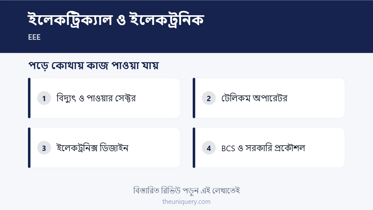 EEE পড়ে ক্যারিয়ার: পাওয়ার সেক্টর, টেলিকম, ইলেকট্রনিক্স ডিজাইন, সরকারি প্রকৌশল