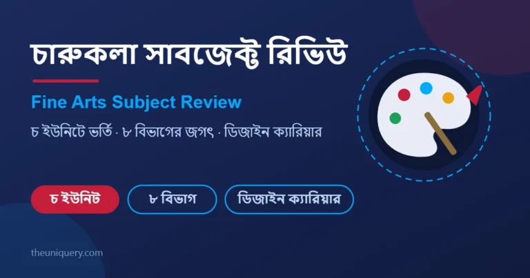 চারুকলা (Fine Arts) সাবজেক্ট রিভিউ: চ ইউনিটে ভর্তি ও ডিজাইন ক্যারিয়ার গাইড