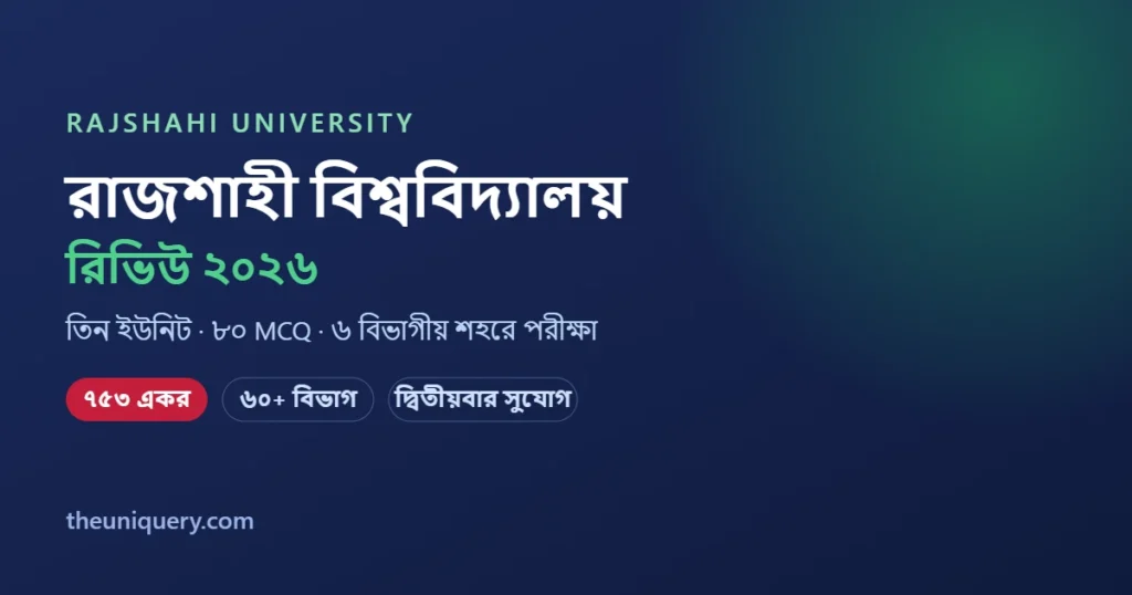 রাজশাহী বিশ্ববিদ্যালয় (RU) রিভিউ