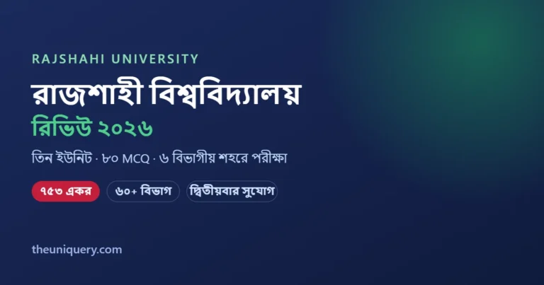 রাজশাহী বিশ্ববিদ্যালয় (RU) রিভিউ