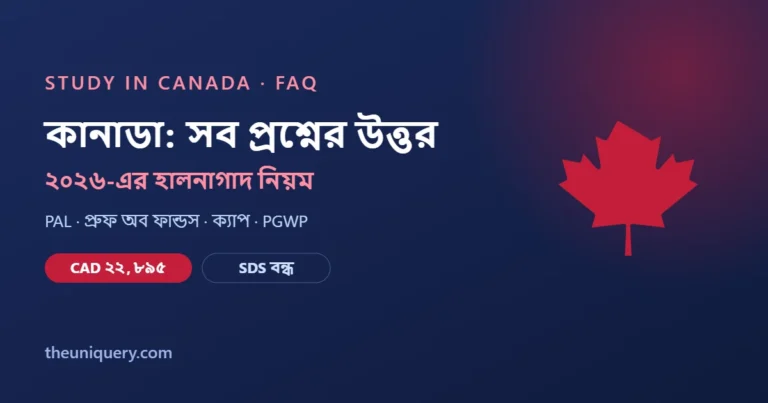 কানাডায় উচ্চশিক্ষা FAQ ২০২৬